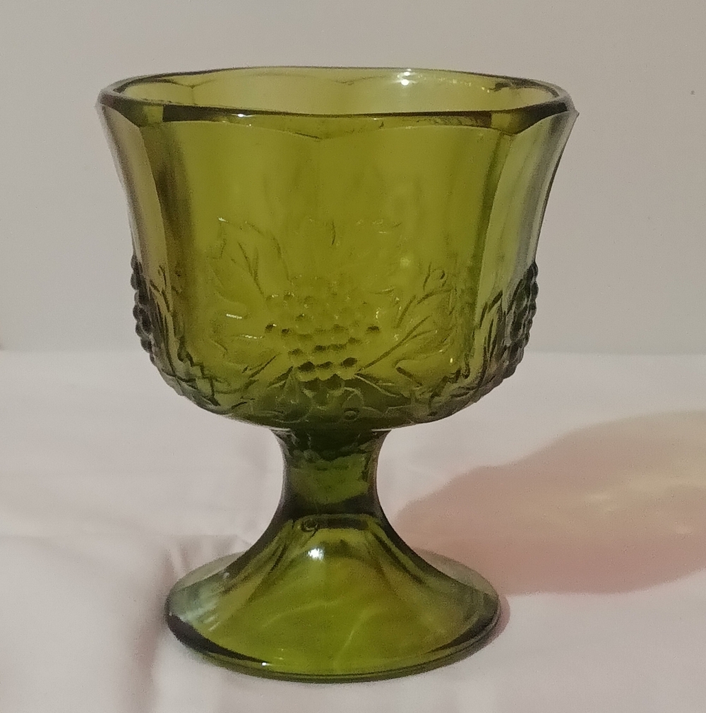 Vintage Indiana Glass Colony Harvest Pedestal Bowl